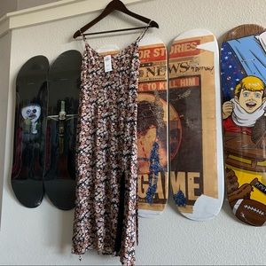 Floral Midi Dress with Slit